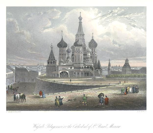 Russia, Moscow, Cathedral of St.Basil, 1845