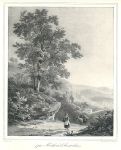 Paysage (countryside), stone lithograph by Koeckoeck of Amsterdam, 1835