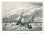 Marine scene, stone lithograph by Carl Schulz, 1835
