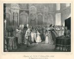Baptism of S.A.I. the Grand-Duke Nicholas of Russia, stone lithograph by Saueweid, 1835