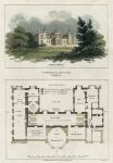 Wiltshire, Corsham House plan & view, 1806
