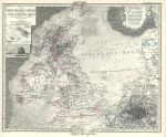 Great Britain and North Sea map, 1877