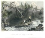 Canada, Timber Slide and Bridge on the Ottawa (logging), 1842
