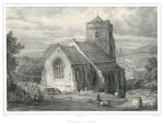 Sussex, Hastings Church, stone lithograph by Nash, 1835