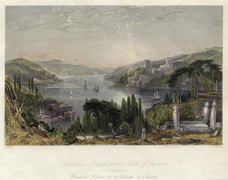 Turkey, Roumeli Hissar (Castle of Europe), 1845