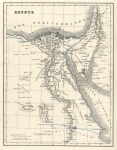 Egypt map, 1835