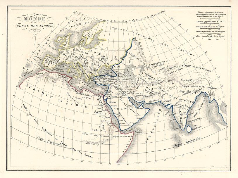 Map of the World as known in Ancient Times, 1835
