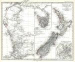 New Zealand & Western Australia map, 1877