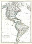 North & South America map, 1877