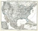 United States & Mexico map, 1877