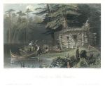Canada, Shanty on Lake Chaudiere, 1842