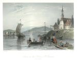 Canada, Scene on the River St.Lawrence, near Montreal, 1842