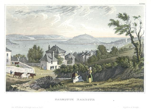 Cornwall, Falmouth Harbour, 1837