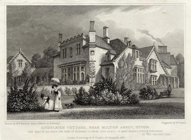 Devon, Endsleigh Cottage, near Milton Abbot, 1830