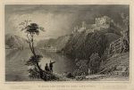 Germany, St.Goar & Ruins of Fort Rheinfels, 1832