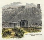 Greece, Athens, Temple of Theseus & Acropolis, 1890