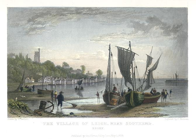 Essex, Leigh village, near Southend, 1834