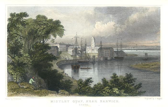 Essex, Mistley Quay near Harwich, 1834