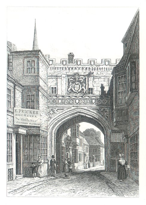 Wiltshire, Salisbury, Close Gate in the High Street, 1834