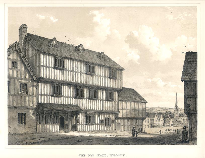 Herefordshire, Weobly, The Old Hall, about 1845