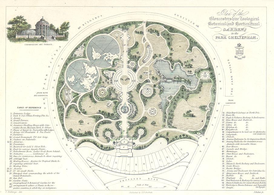 Cheltenham, Plan of The Park, 1838