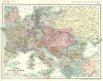 Europe map, 1863-1897, published 1897