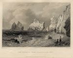 Isle of Wight, The Needles from Scratchells Bay, 1834