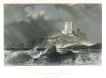 Northumberland, Dunstanborough Castle, 1842