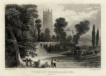 Devon, Tiverton Church & Bridge, 1830