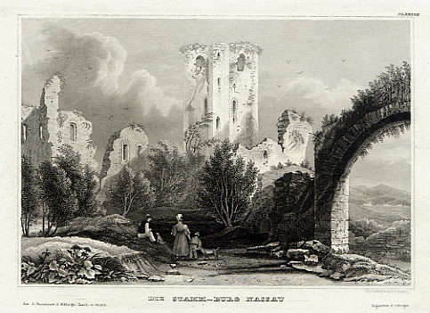 Germany, Stamm-Burg in Nassau, 1837