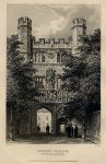 Cambridge, Trinity College Entrance Gateway, 1837