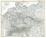 Germany and surrounds, political map, 1877