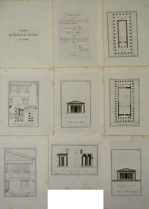 Greece, Athens, Temples of Minerva & Theseion, Cipriani, 1796