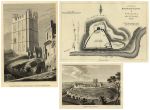 Yorkshire, Richmond Castle (2 views and 1 plan), 1786