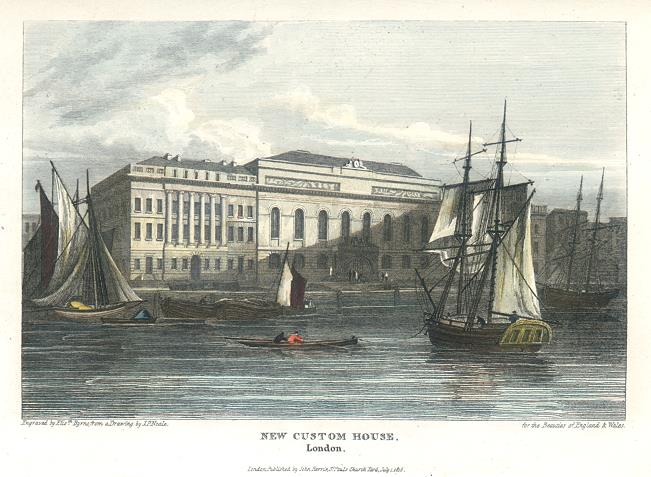 London, New Custom House, 1816
