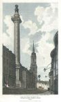 London, Fish Street Hill with The Monument, 1809