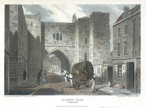 London, St.John's Gate, Clerkenwell, 1815
