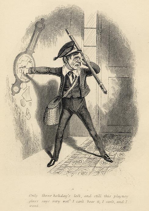 Cockney social caricature, spoilt holiday, Robert Seymour, 1835 / 1878