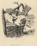 Cockney social caricature, fox hunting, Robert Seymour, 1835 / 1878