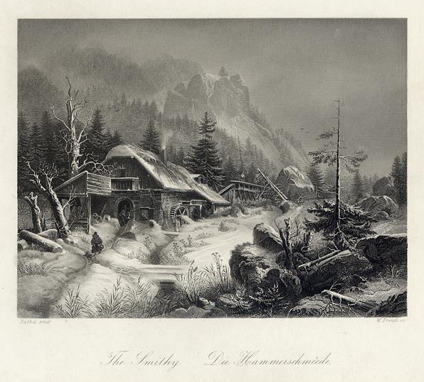The Smithy (winter scene), 1849