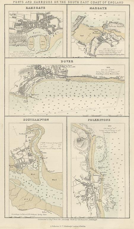 England, Ports on the south east coast, 1856