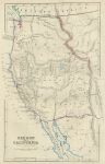 USA, Oregon & California map, 1856