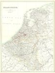Holland & Belgium, large map, 1898