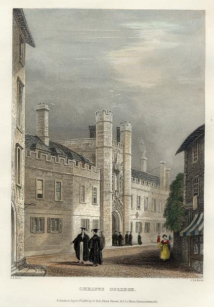 Cambridge, Christs College, 1837