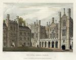 Cambridge, Trinity College, the New Court, 1837