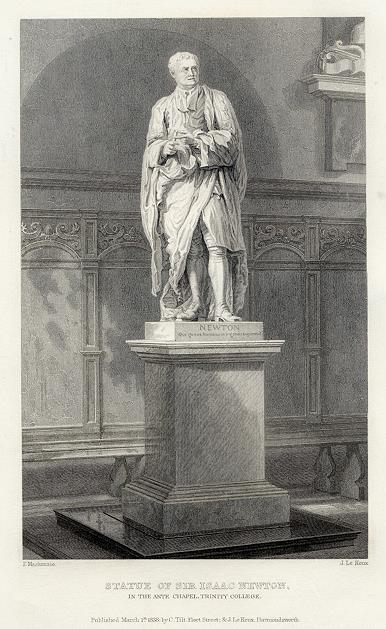Cambridge, Trinity College, statue of Isaac Newton, 1837