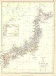 Japan map, 1898