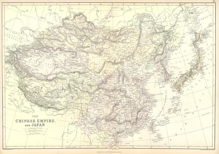 China & Japan, large map, 1898
