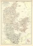 Denmark map, 1898