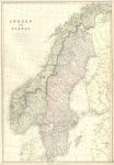 Sweden & Norway map, 1898